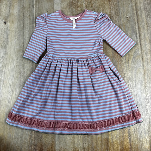 Matilda Jane Other - Matilda Jane Pink and Blue Striped Dress